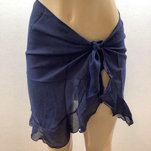 Zuliana Blue, Tan and Burgundy Tie - Three Sarong Bundle. Made In USA. - Picture 8 of 10